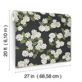 Rifle Paper Co. Hydrangea Black & White Peel & Stick Wallpaper