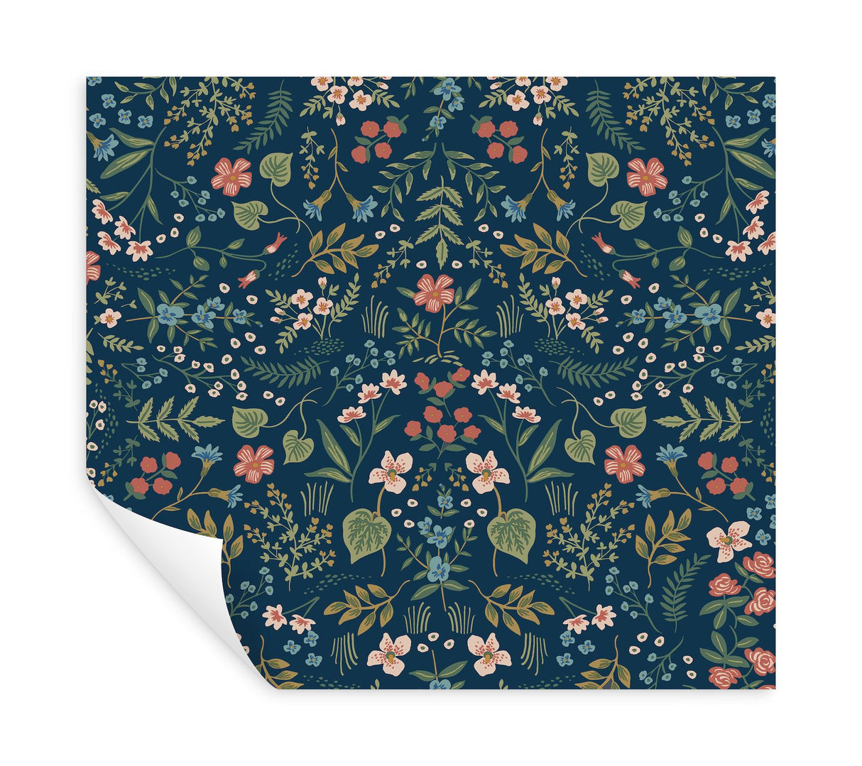 Rifle Paper Co. Wildwood Navy Peel & Stick Wallpaper