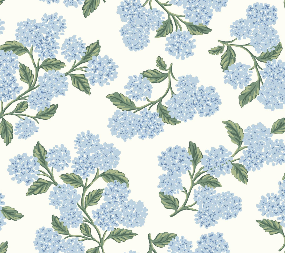 Rifle Paper Co. Hydrangea Blue & White Peel & Stick Wallpaper