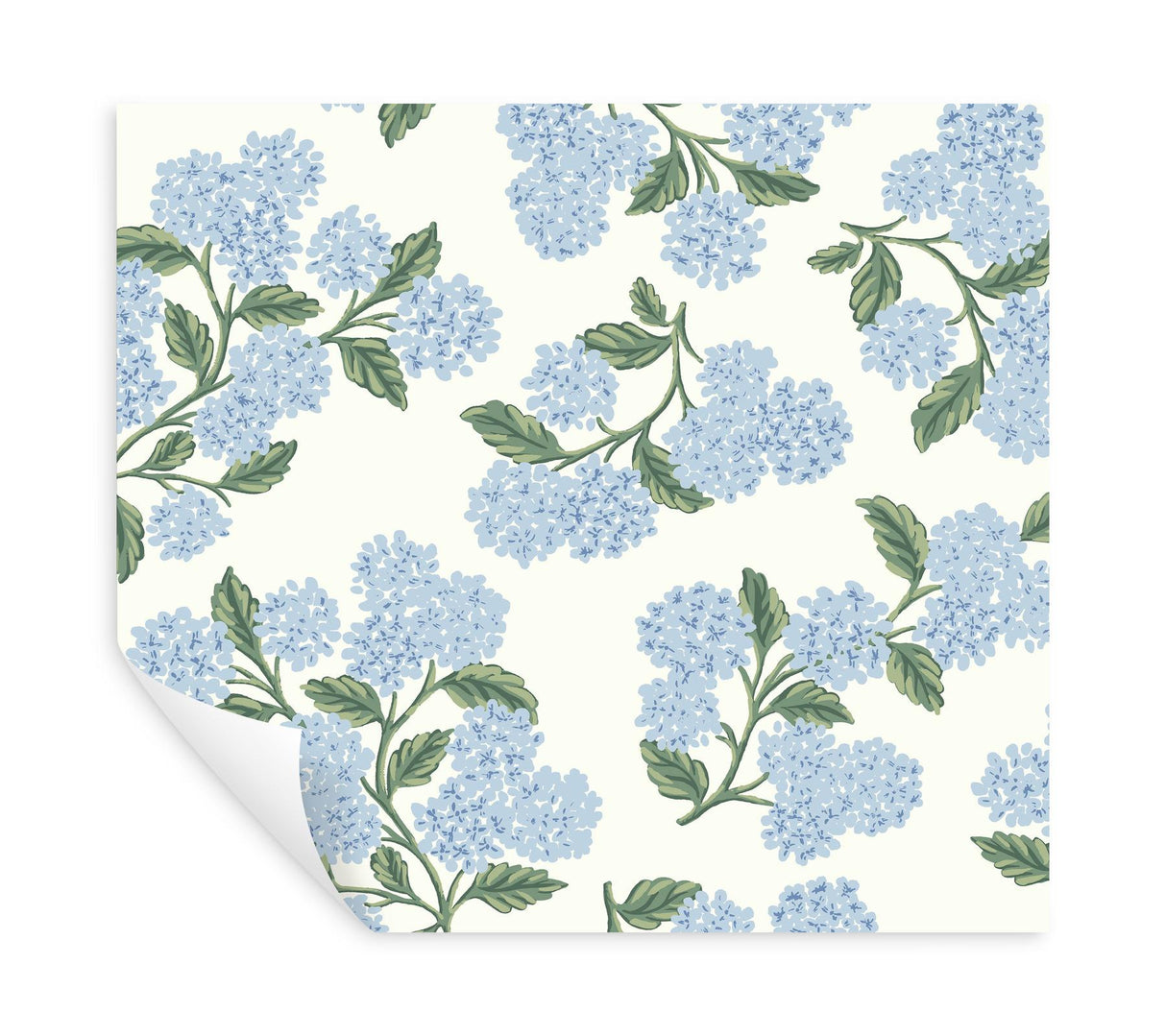 Rifle Paper Co. Hydrangea Blue & White Peel & Stick Wallpaper