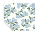 Rifle Paper Co. Hydrangea Blue & White Peel & Stick Wallpaper