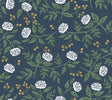 Rifle Paper Co. Peonies Navy Floral Premium Peel + Stick Wallpaper