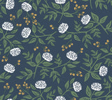 Rifle Paper Co. Peonies Navy Floral Premium Peel + Stick Wallpaper