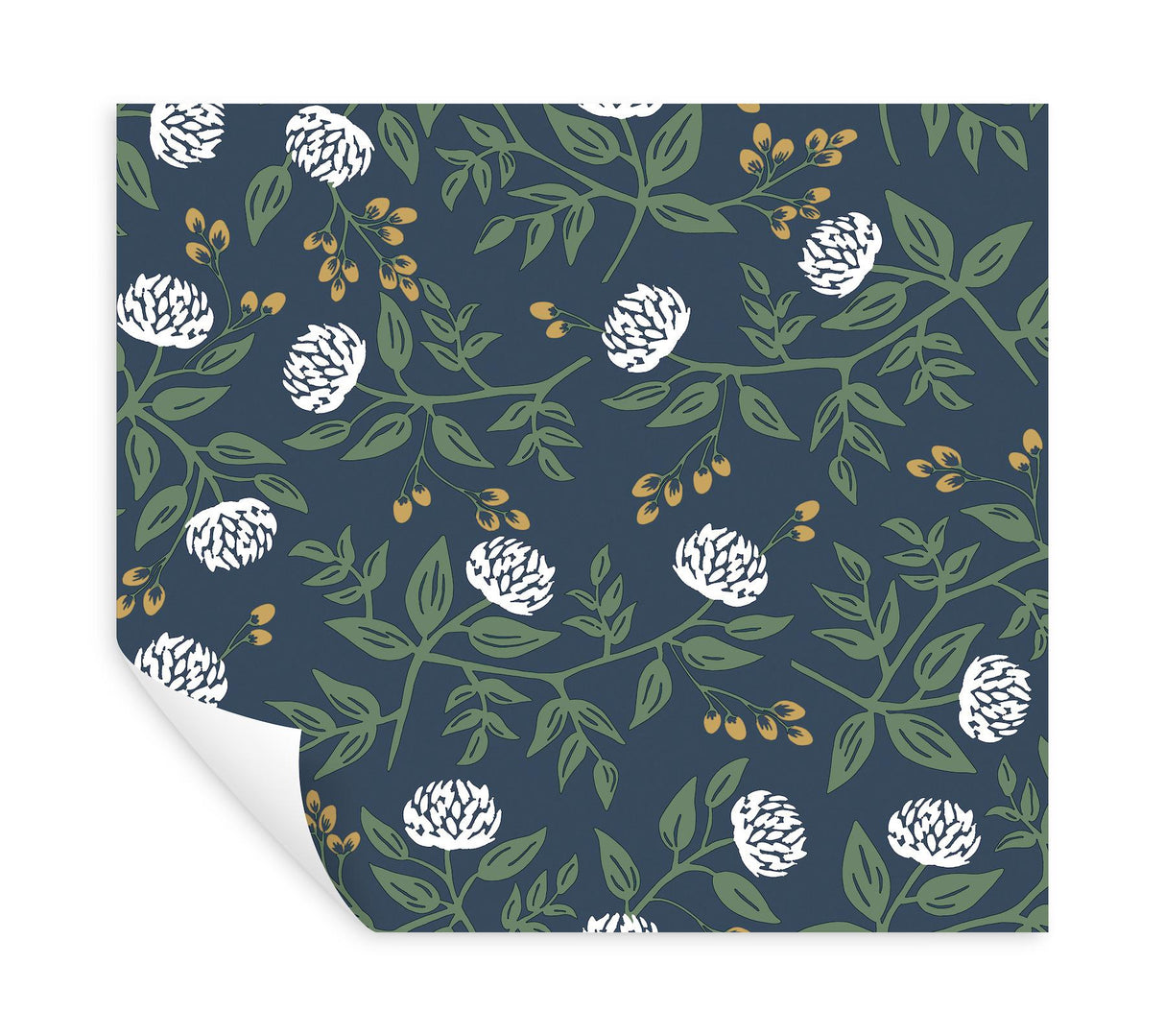 Rifle Paper Co. Peonies Navy Floral Premium Peel + Stick Wallpaper