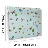 Rifle Paper Co. Butterfly House Light Blue Wallpaper