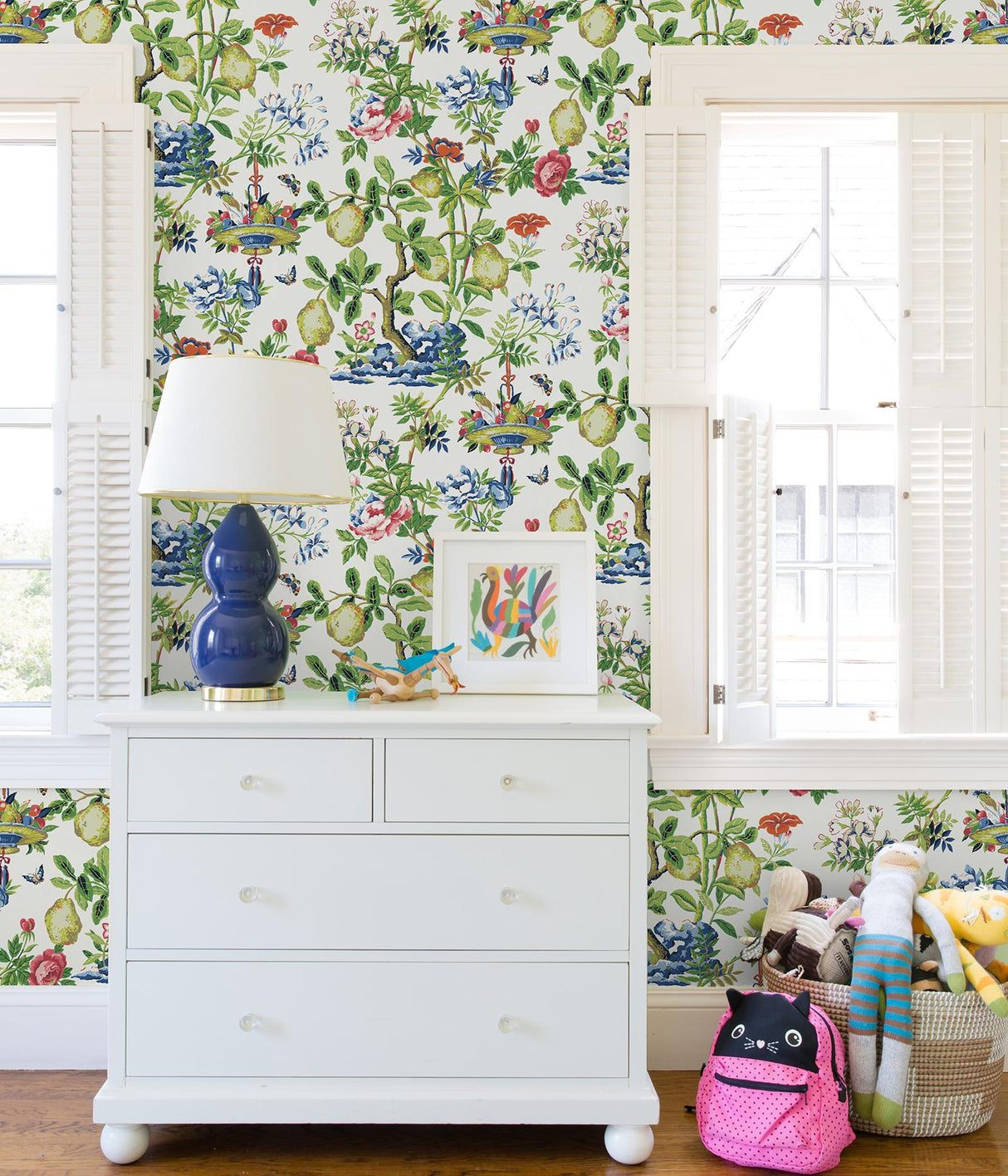 York Bloom Shantung Garden Scalamandre Self Adhesive Wallpaper