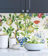 York Bloom Shantung Garden Scalamandre Self Adhesive Wallpaper