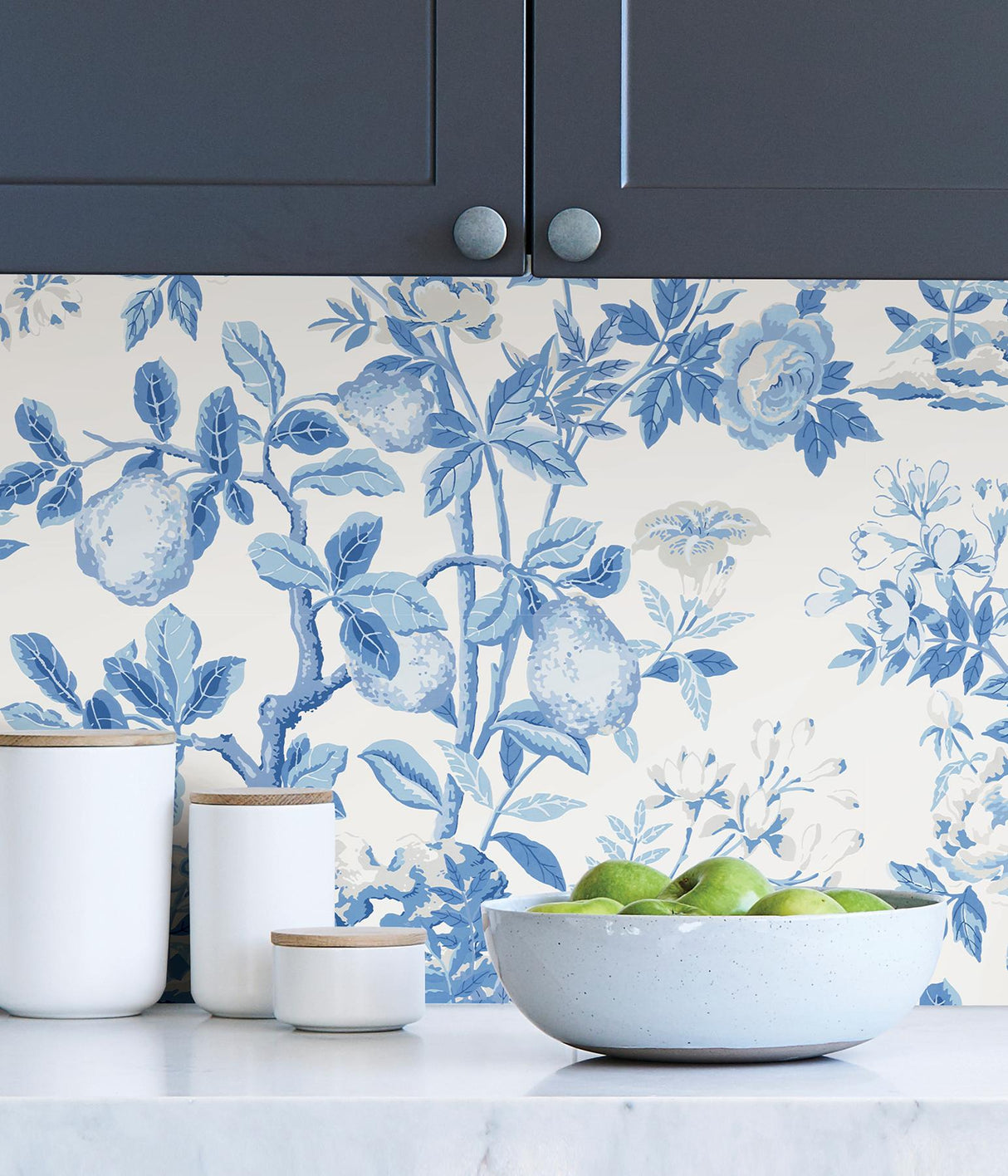 York Delft Shantung Garden Scalamandre Self Adhesive Wallpaper