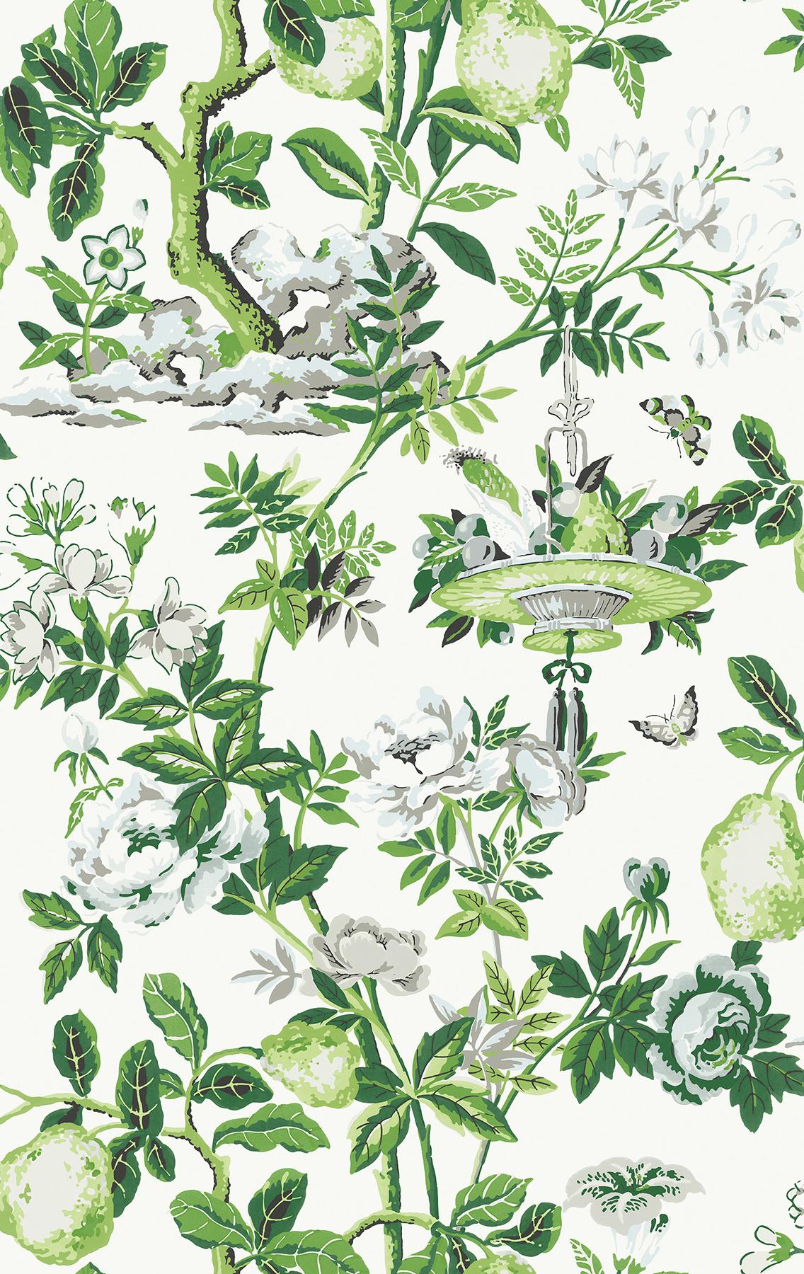 York Verdance Shantung Garden Scalamandre Self Adhesive Wallpaper