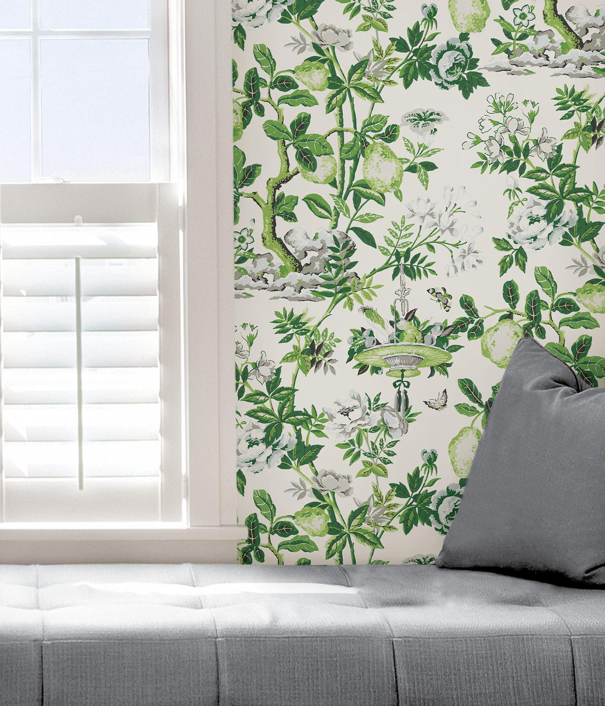 York Verdance Shantung Garden Scalamandre Self Adhesive Wallpaper