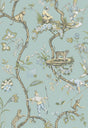 York Robin Egg Chinoise Exotique Scalamandre Self Adhesive Wallpaper