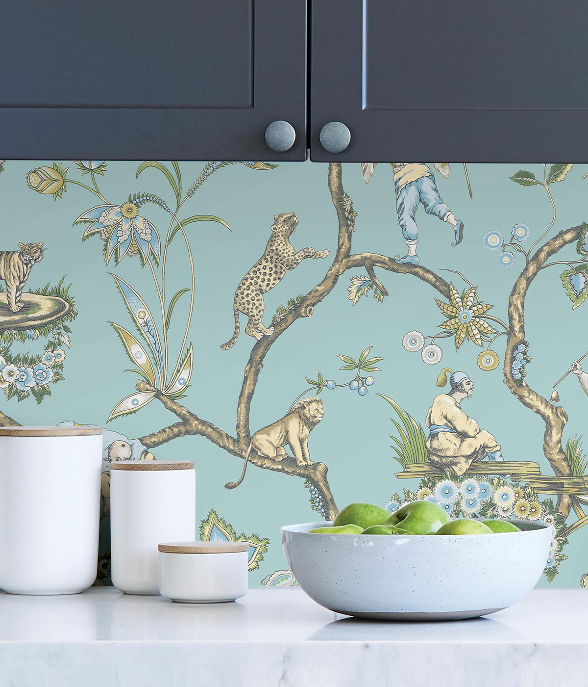 York Robin Egg Chinoise Exotique Scalamandre Self Adhesive Wallpaper