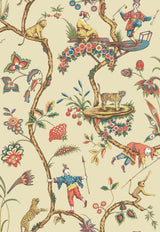 York Ecru Chinoise Exotique Scalamandre Self Adhesive Wallpaper