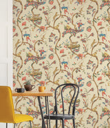 York Ecru Chinoise Exotique Scalamandre Self Adhesive Wallpaper
