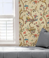 York Ecru Chinoise Exotique Scalamandre Self Adhesive Wallpaper