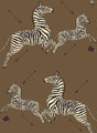York Safari Brown Zebra Safari Scalamandre Self Adhesive Wallpaper