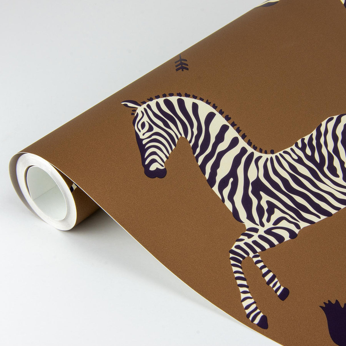 York Safari Brown Zebra Safari Scalamandre Self Adhesive Wallpaper