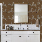 York Safari Brown Zebra Safari Scalamandre Self Adhesive Wallpaper
