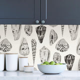 York Graphite Coquina Scalamandre Self Adhesive Wallpaper