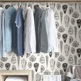 York Graphite Coquina Scalamandre Self Adhesive Wallpaper