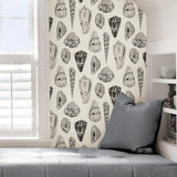 York Graphite Coquina Scalamandre Self Adhesive Wallpaper