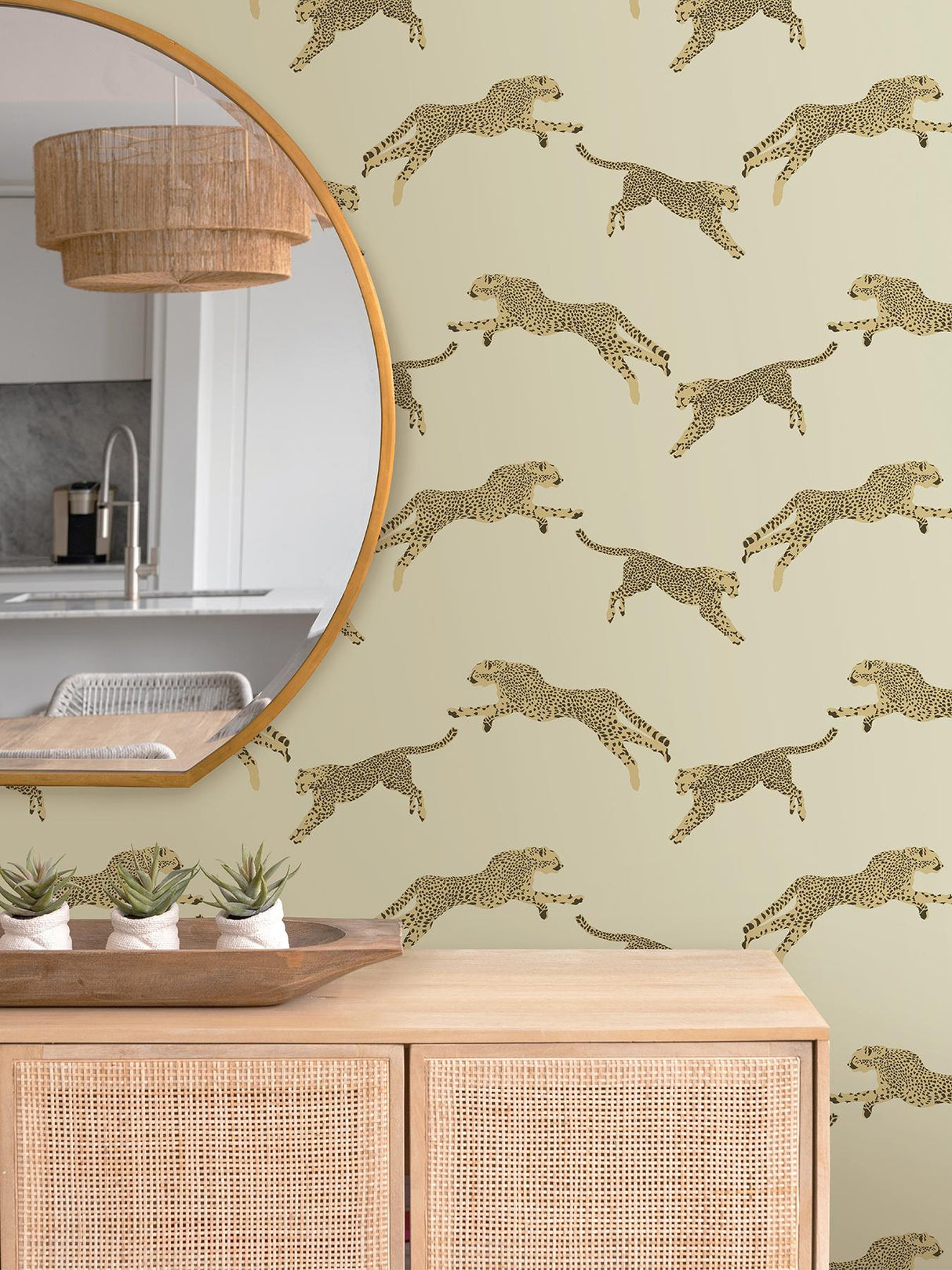 York Dune Leaping Cheetah Peel & Stick Wallpaper
