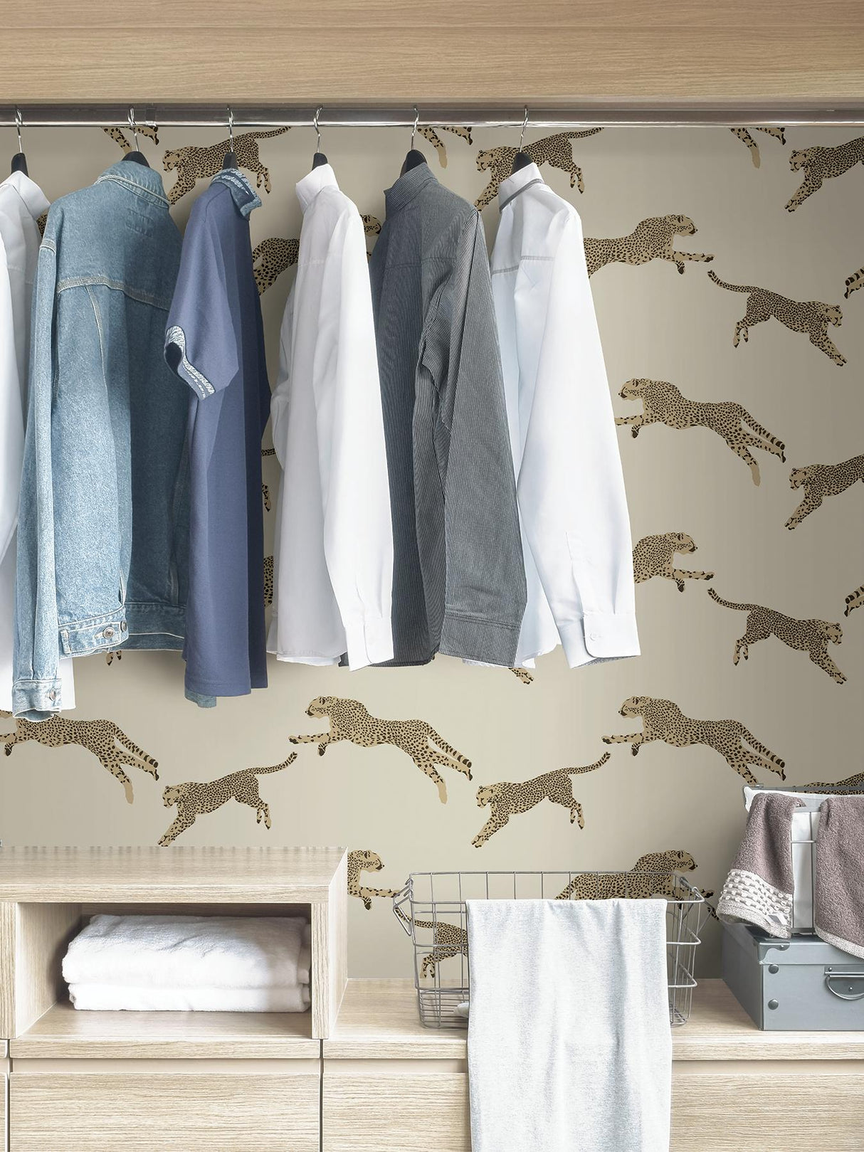 York Dune Leaping Cheetah Peel & Stick Wallpaper