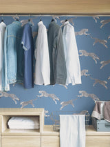 York Cloud Nine Leaping Cheetah Peel & Stick Wallpaper