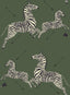 York Serengeti Green Zebra Safari Scalamandre Self Adhesive Wallpaper