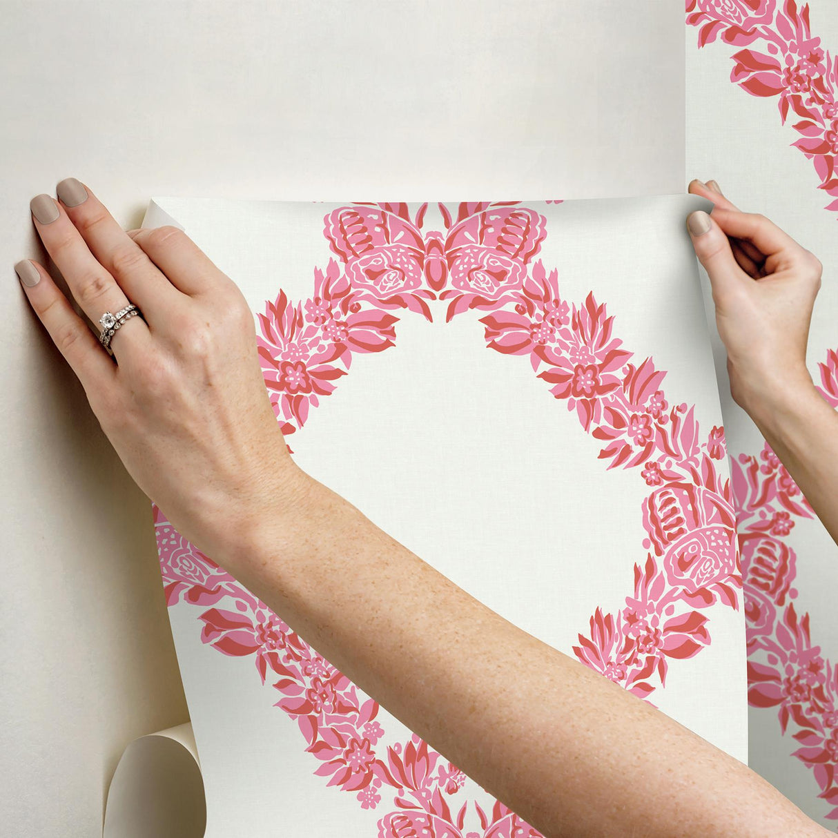 York Valentino Wreath Peel & Stick Wallpaper