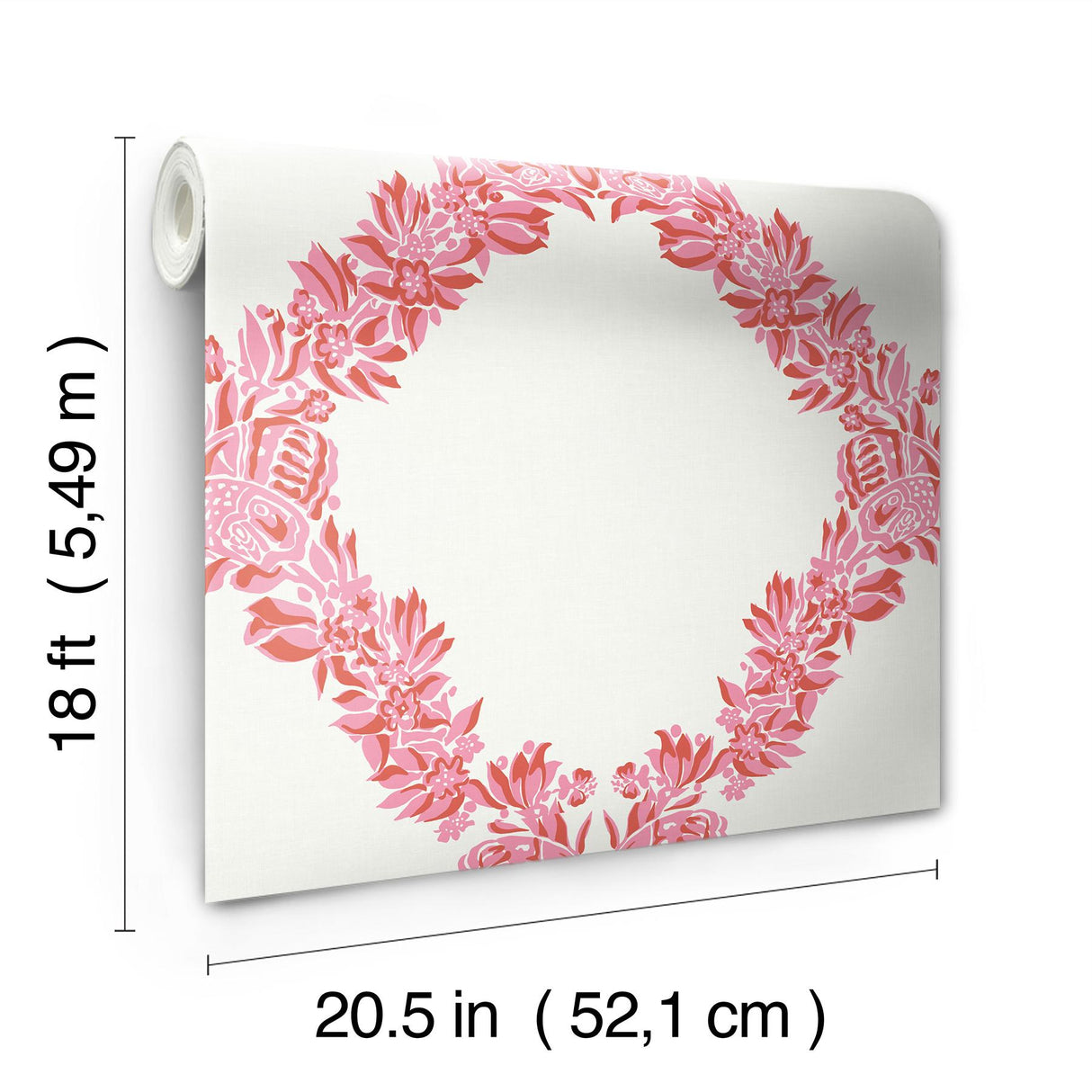 York Valentino Wreath Peel & Stick Wallpaper
