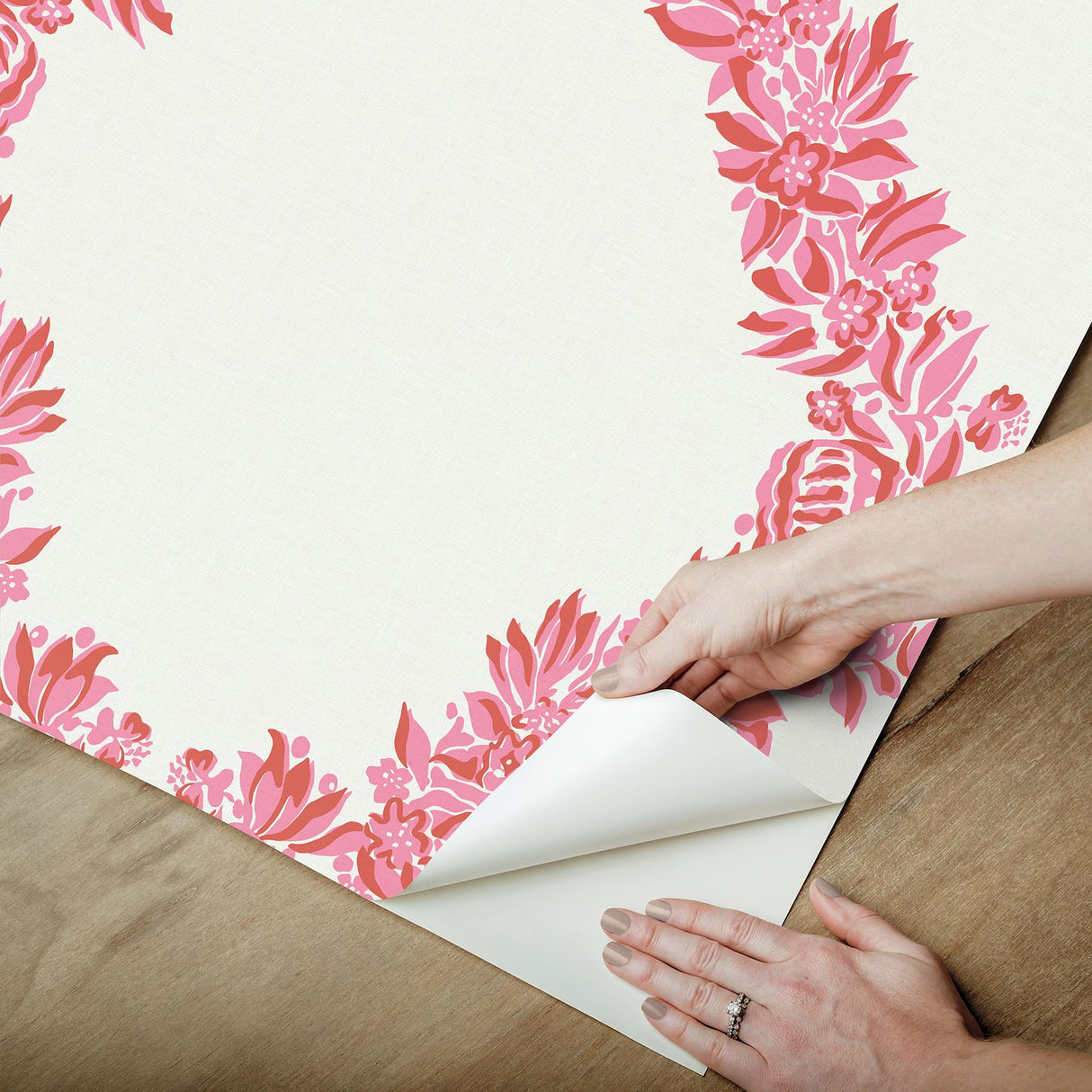 York Valentino Wreath Peel & Stick Wallpaper