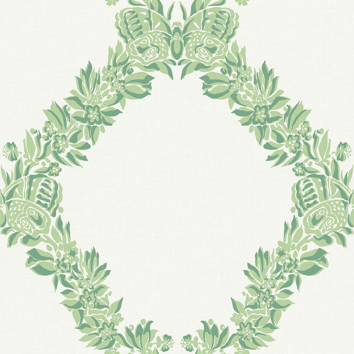 York Jade Wreath Peel & Stick Wallpaper