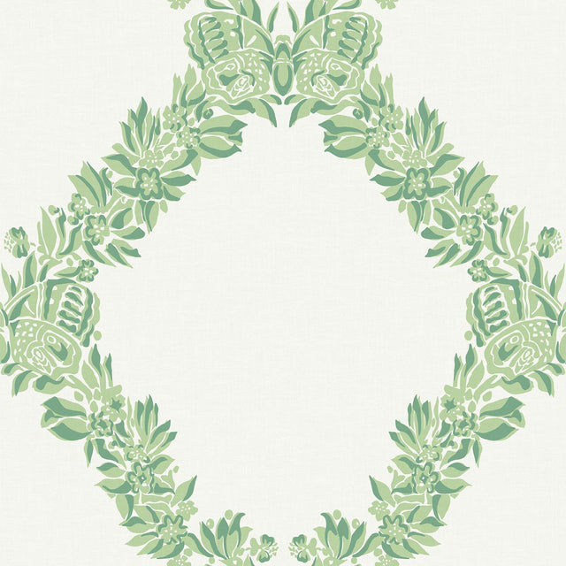 York Jade Wreath Peel & Stick Wallpaper