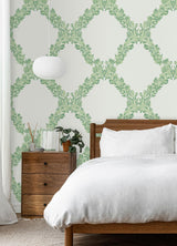York Jade Wreath Peel & Stick Wallpaper