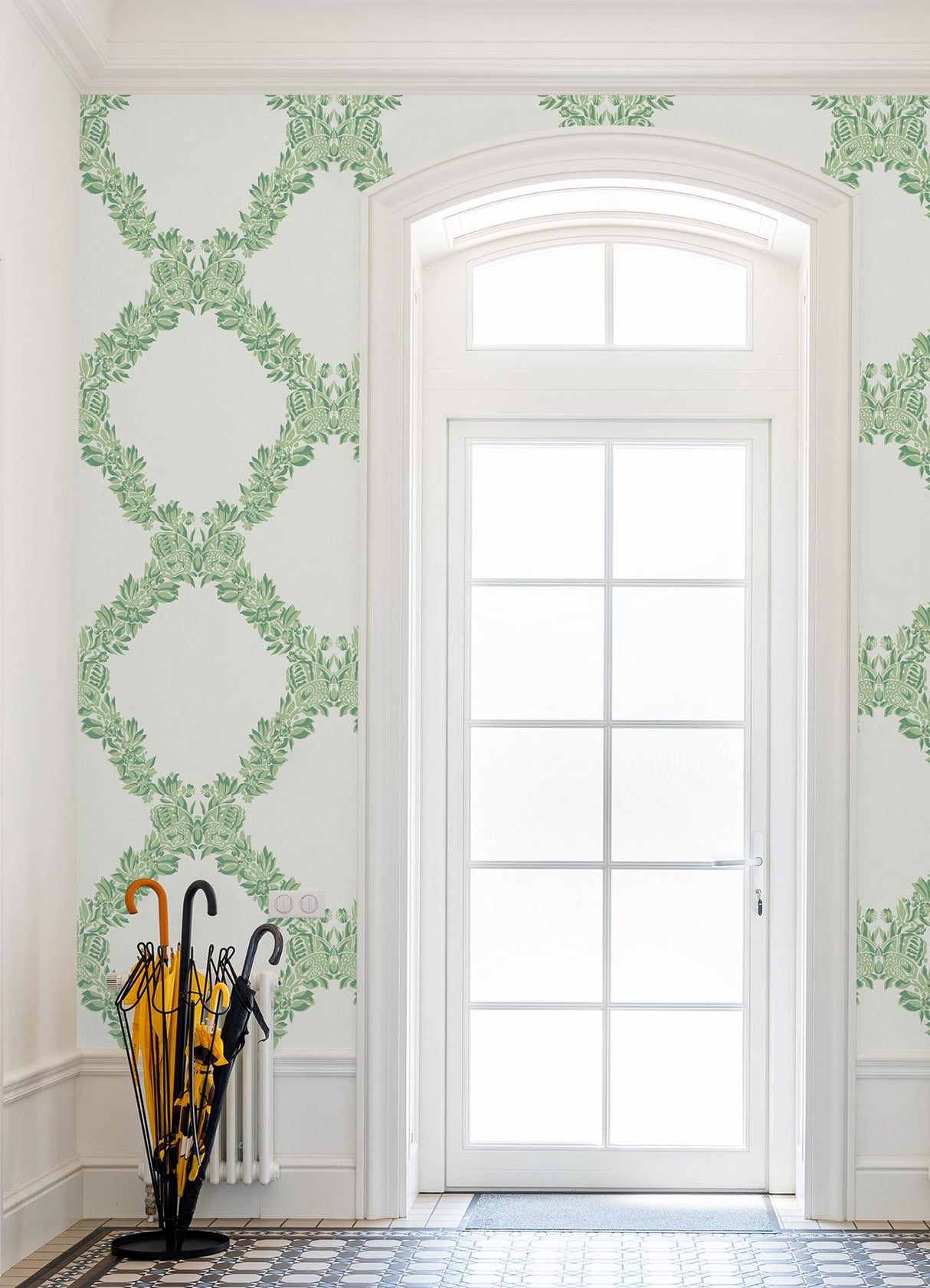 York Jade Wreath Peel & Stick Wallpaper