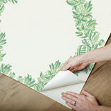 York Jade Wreath Peel & Stick Wallpaper