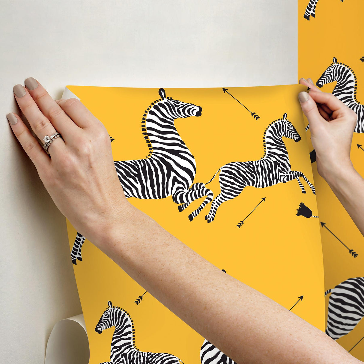 York Sunbeam Zebra Safari Peel & Stick Wallpaper