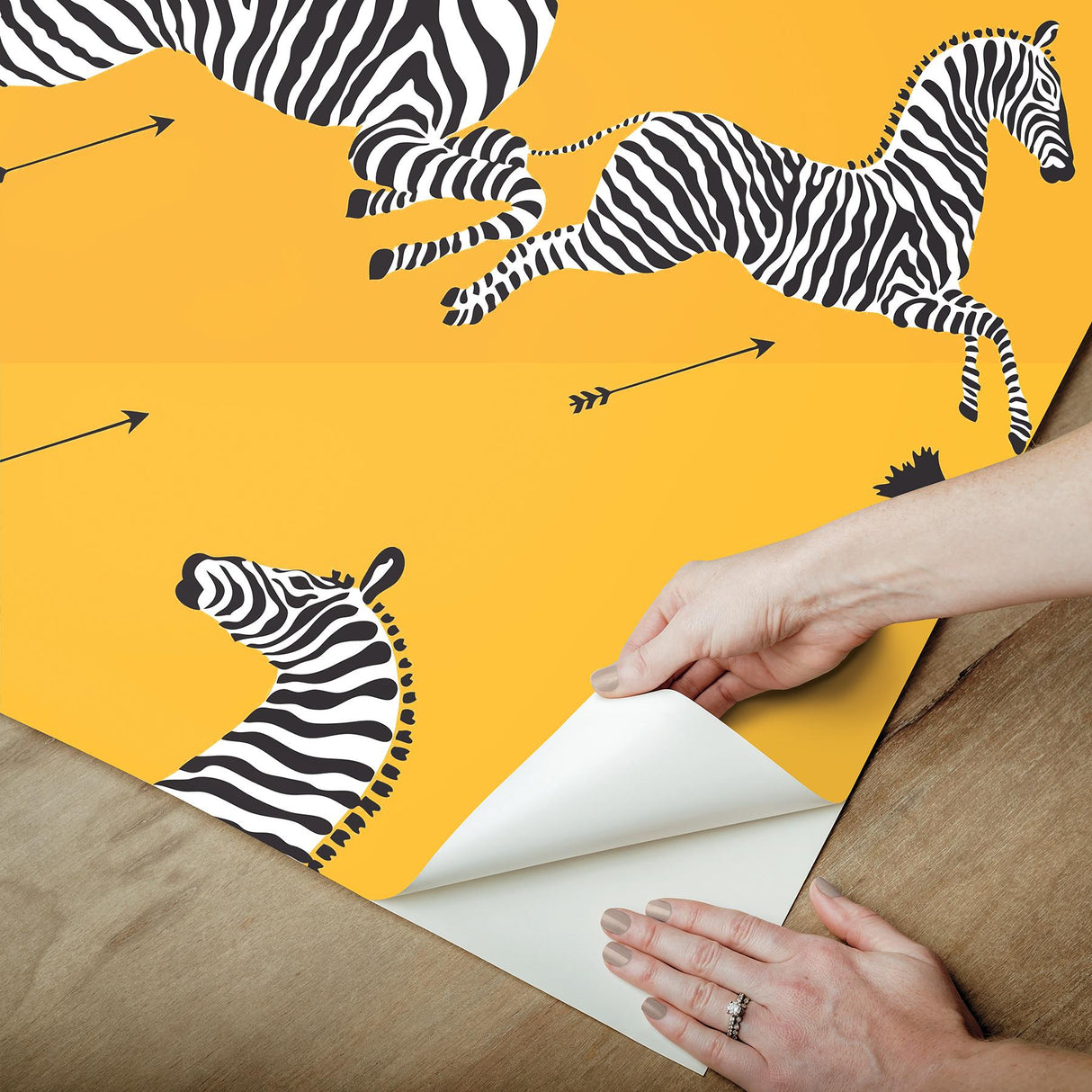 York Sunbeam Zebra Safari Peel & Stick Wallpaper