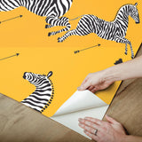 York Sunbeam Zebra Safari Peel & Stick Wallpaper