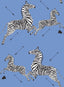 York Azure Zebra Safari Peel & Stick Wallpaper