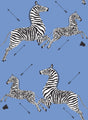 York Azure Zebra Safari Peel & Stick Wallpaper