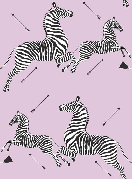 York Lilac Zebra Safari Peel & Stick Wallpaper