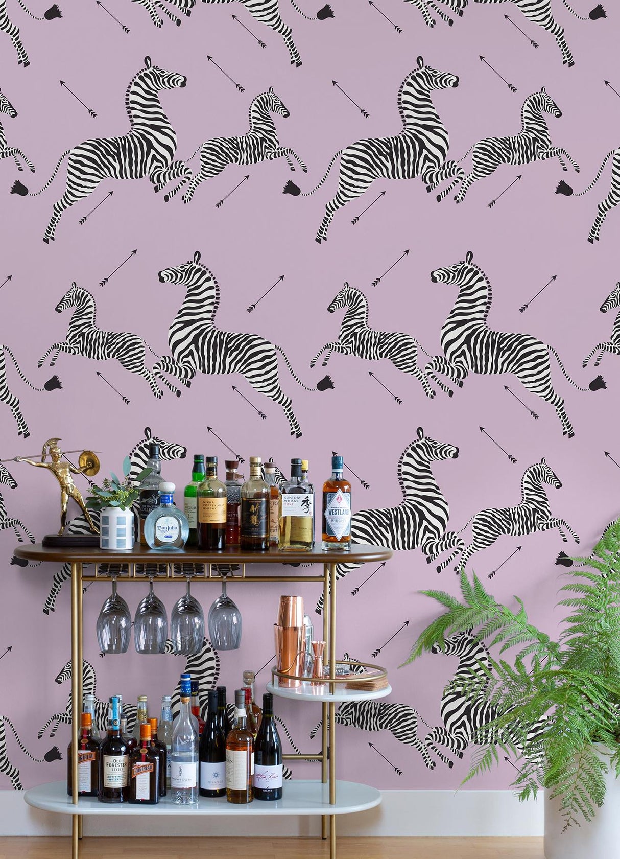 York Lilac Zebra Safari Peel & Stick Wallpaper