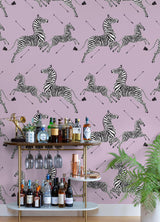 York Lilac Zebra Safari Peel & Stick Wallpaper