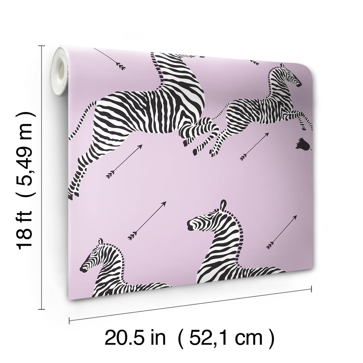 York Lilac Zebra Safari Peel & Stick Wallpaper