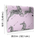 York Lilac Zebra Safari Peel & Stick Wallpaper