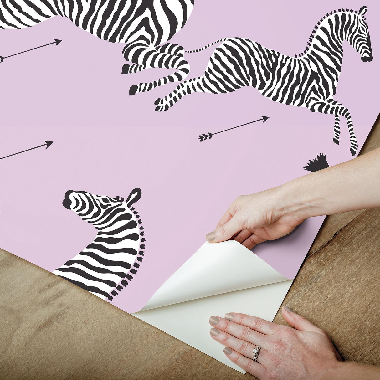 York Lilac Zebra Safari Peel & Stick Wallpaper