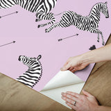 York Lilac Zebra Safari Peel & Stick Wallpaper