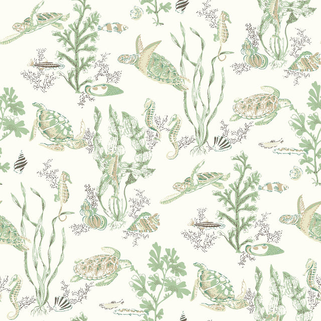York Jade & Sandstone Garparilla Peel & Stick Wallpaper